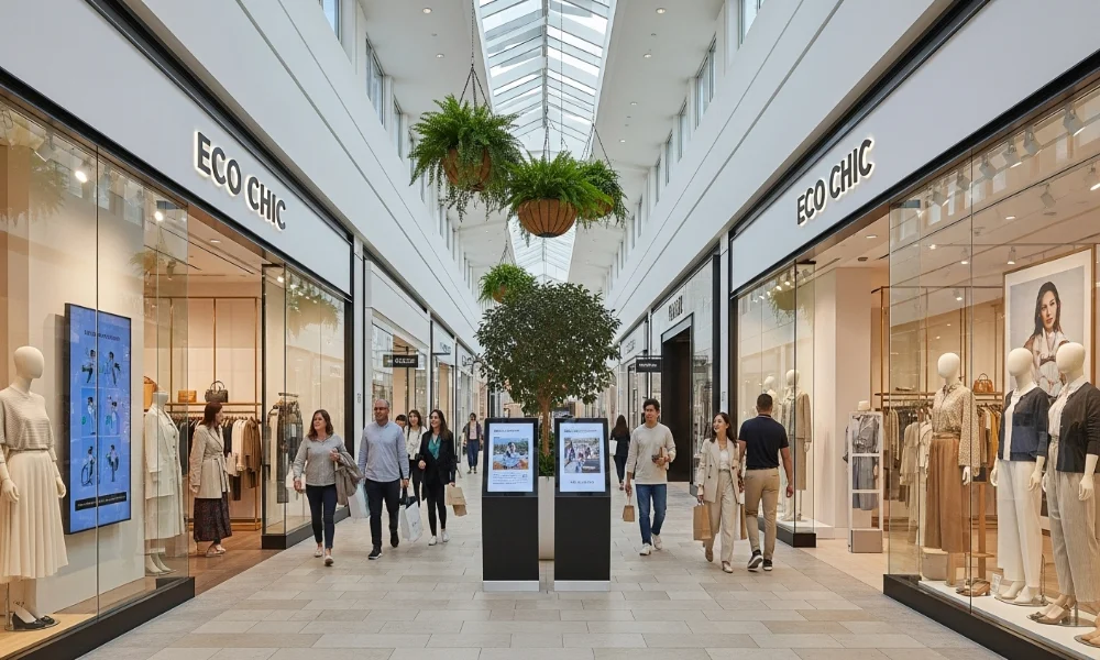 modern shopping mall walkway