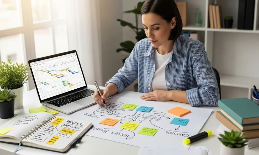 Planning career roadmap steps