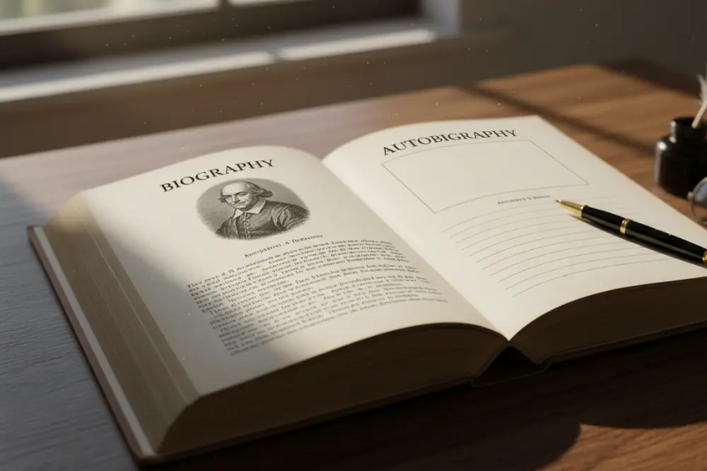 Biography vs Autobiography concept