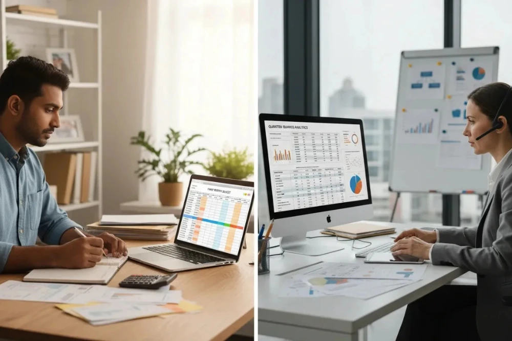 Comparing personal and business wealth