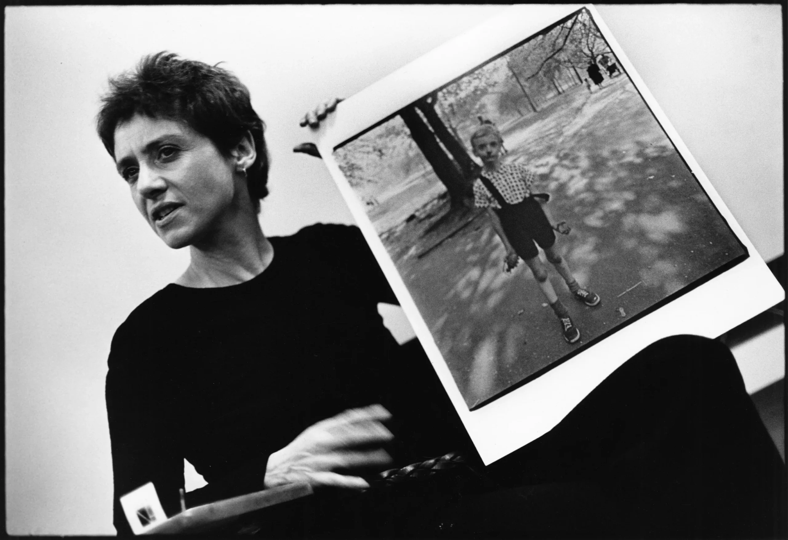 Diane Arbus holding her Child with Toy Hand Grenade print