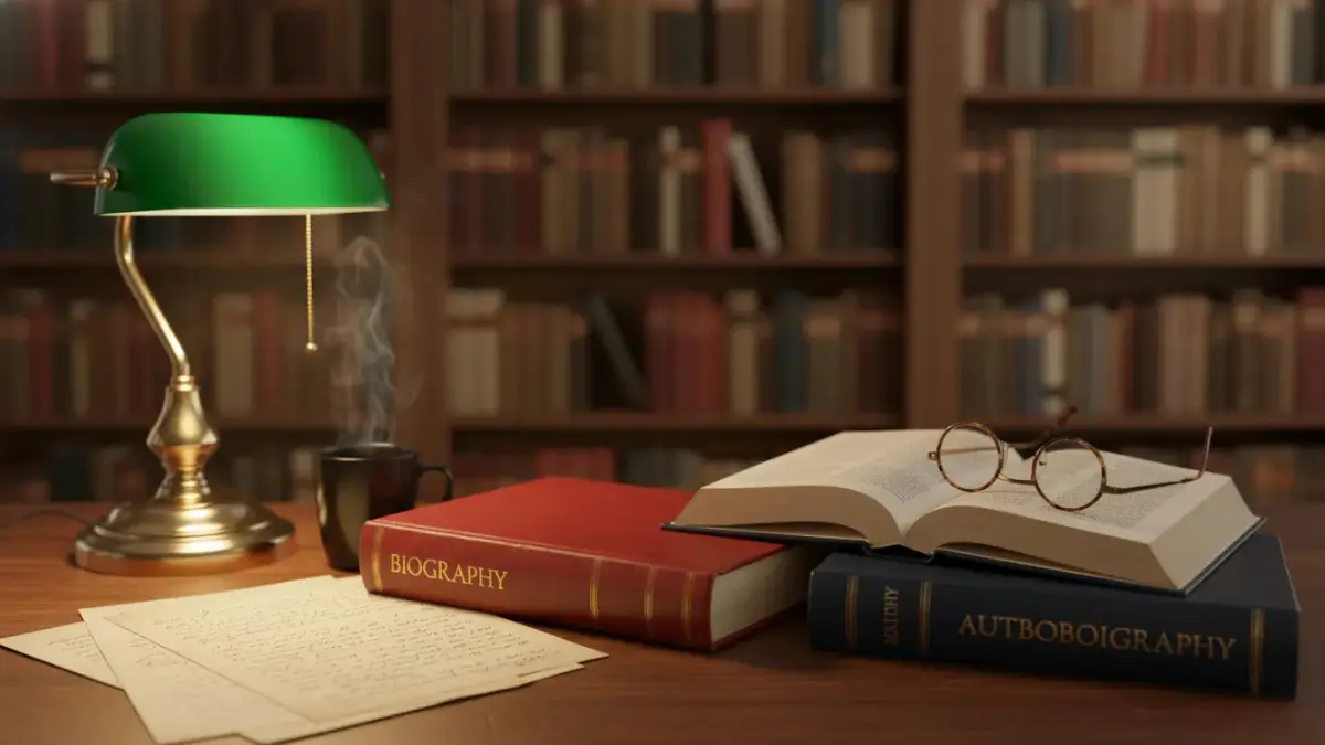 Biography vs Autobiography concept art