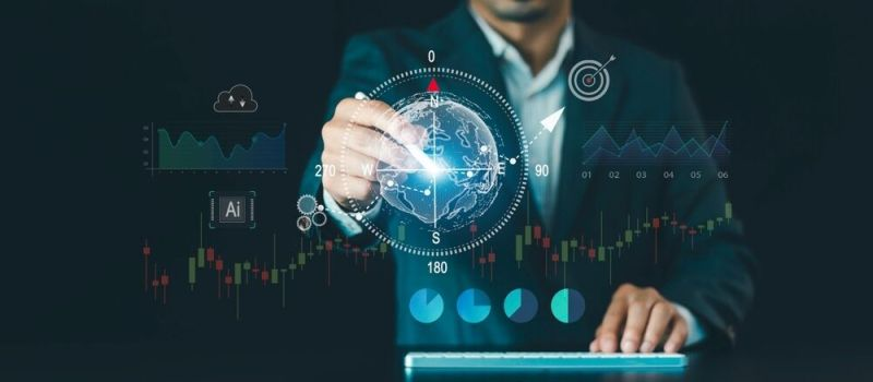 Conceptual chart displaying the real impact of AI on business growth in 2026, analyzed exclusively by Marianoiduba.